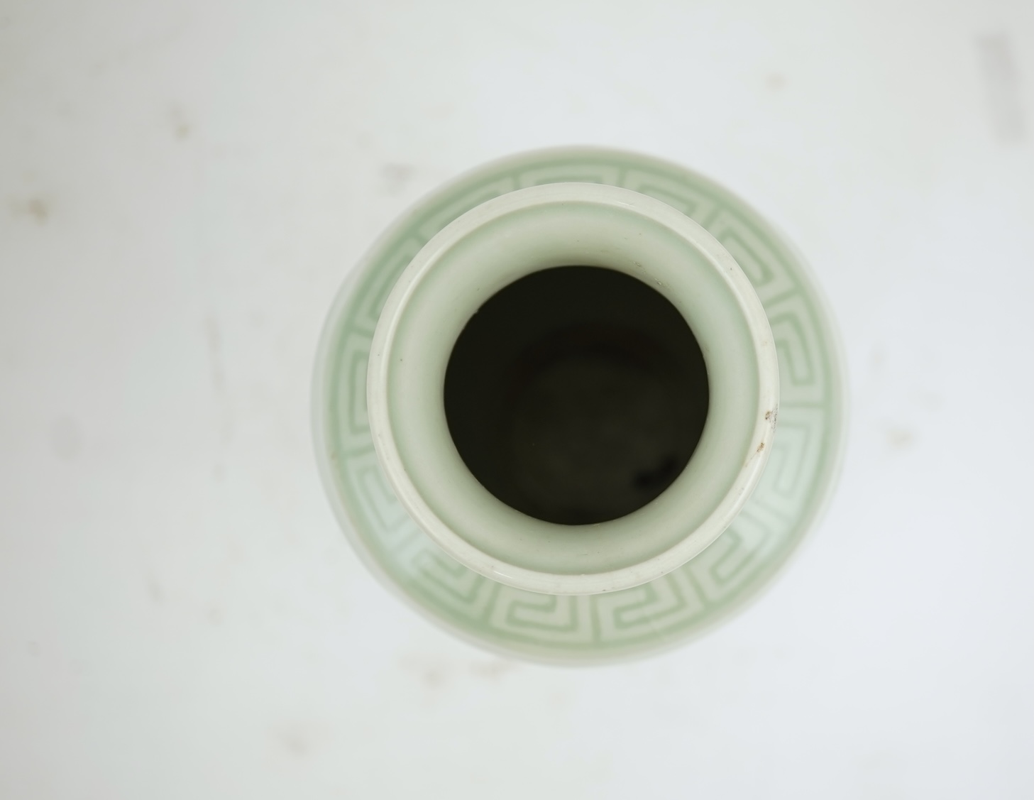 A Chinese celadon glazed landscape vase, 19th century